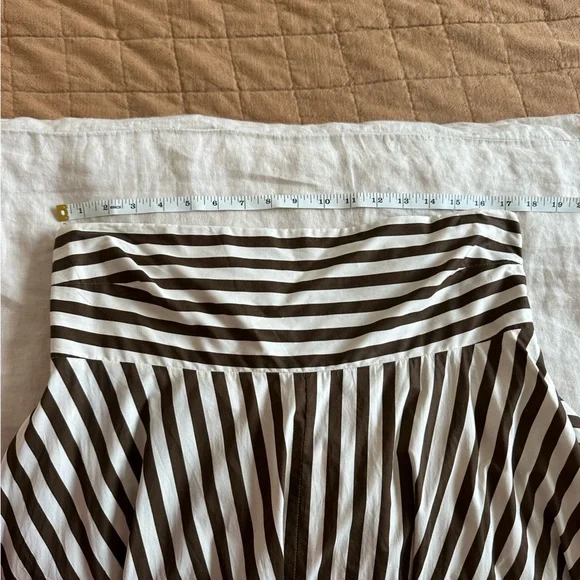 NWT Petal & Pup Brown and White Strapless Striped Maxi Dress - Picture 15 of 16